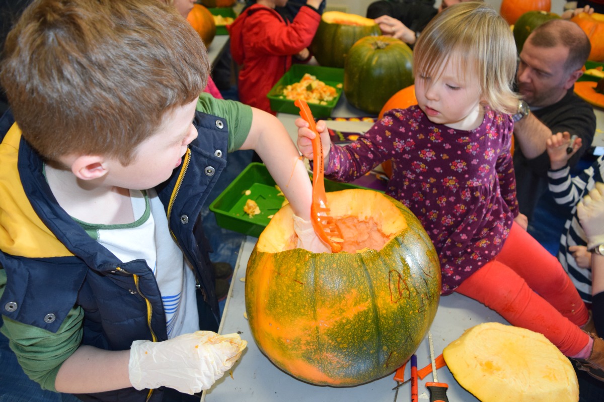 Pumpkin carving at Wray Castle