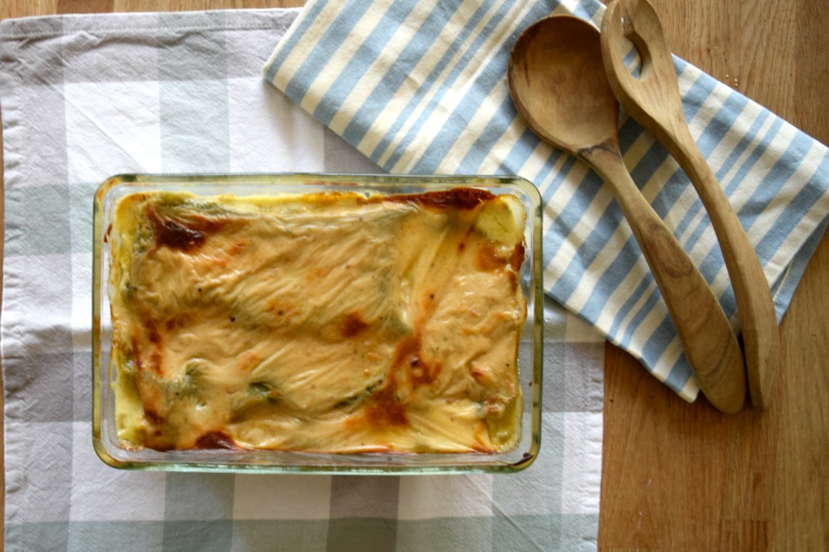 Courgette and spinach lasagne