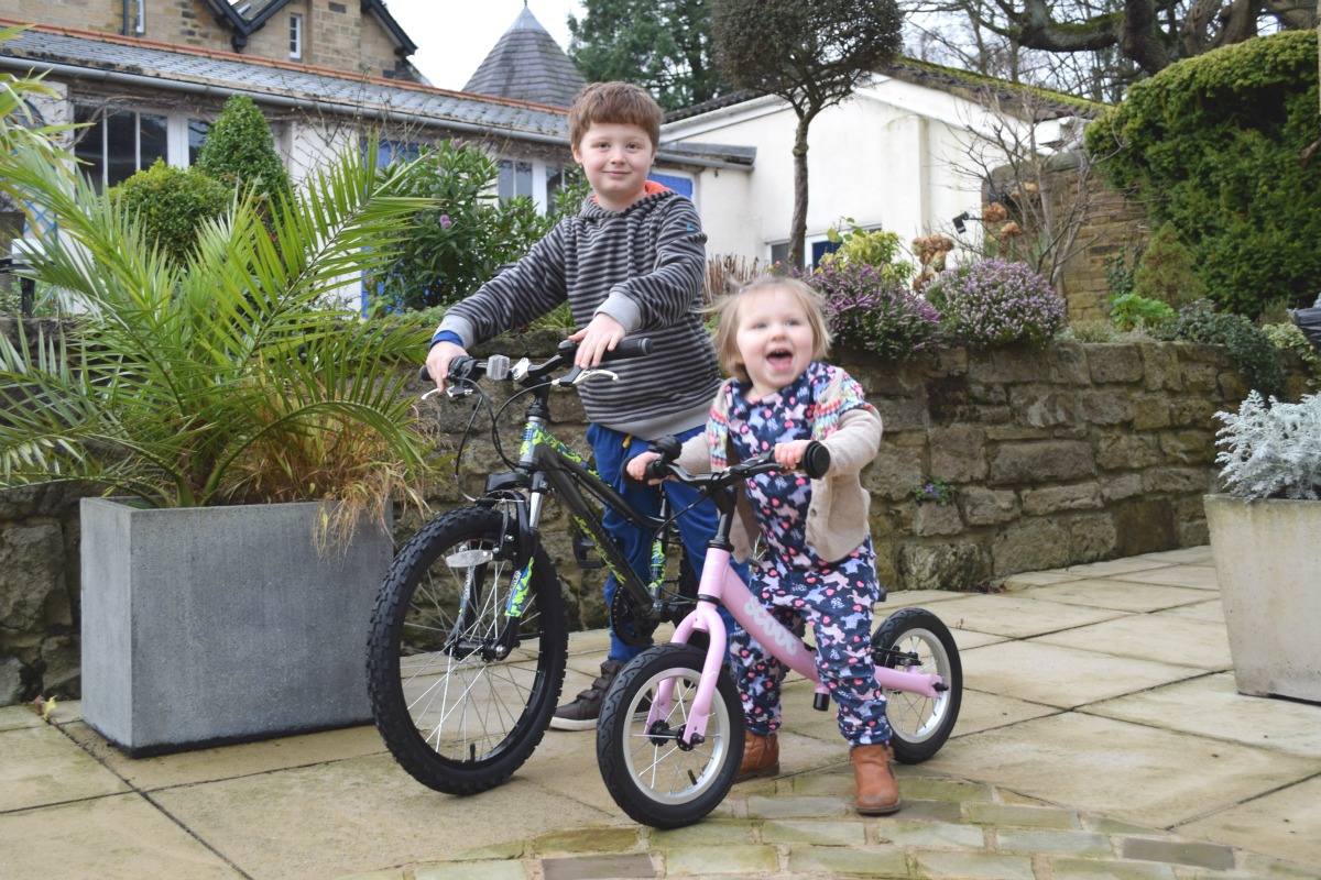 Sam and Flo with new bikes 2015 http://rainbeaubelle.com