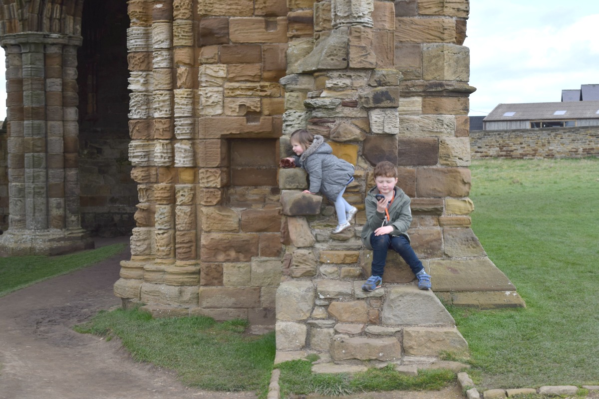 Whitby Abbey Sam and Flo