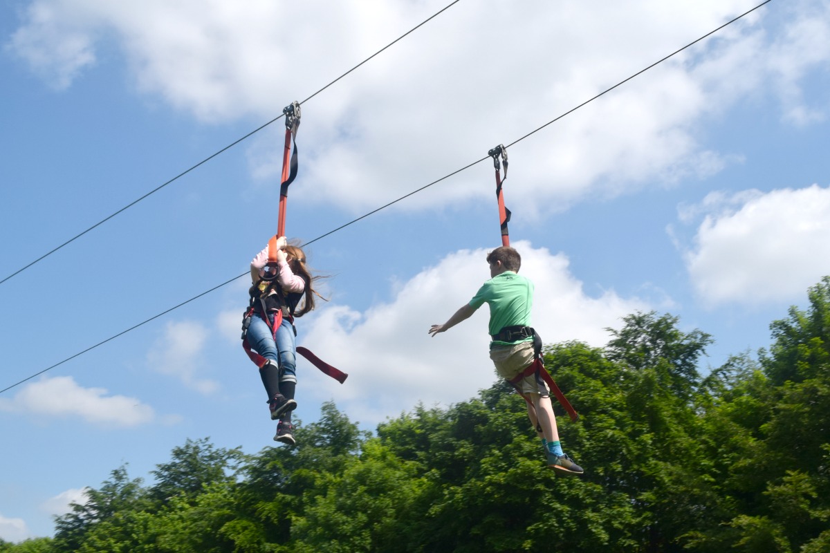 Zip wire at Geronimo