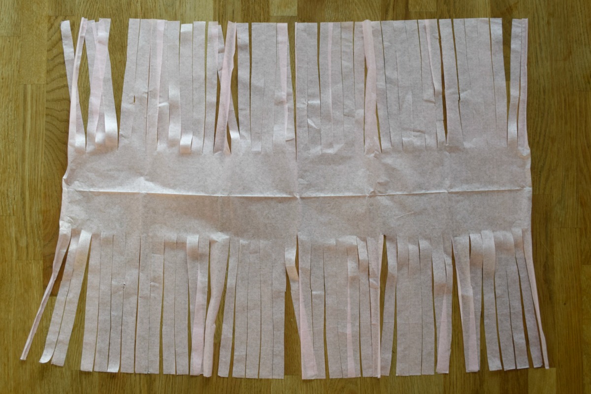 Lay out tissue paper