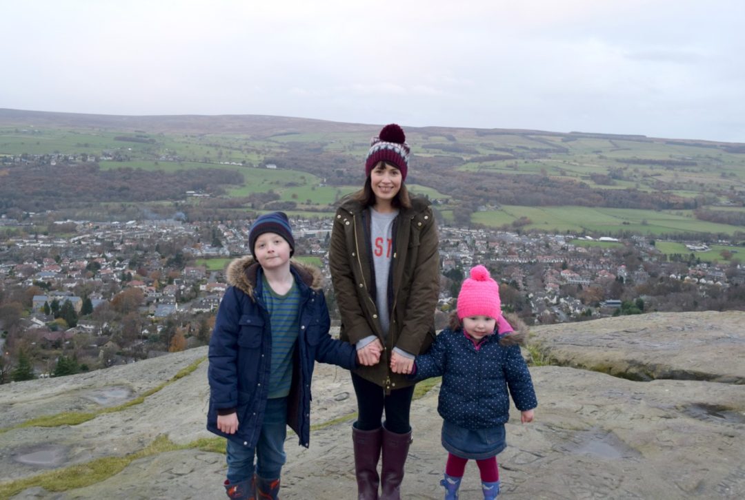Me and the kids on Ilkley Moor