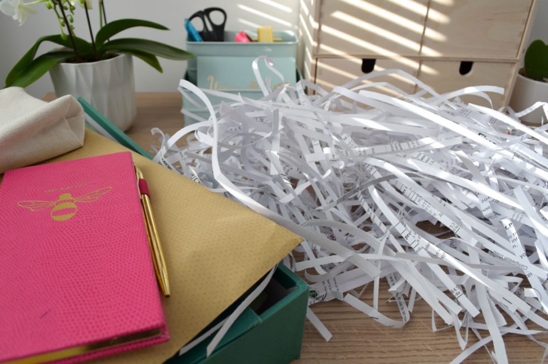 Shredded paper in my office