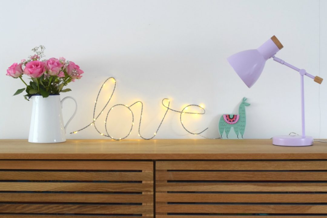Love sign from Cox & Cox - Rainbeaubelle
