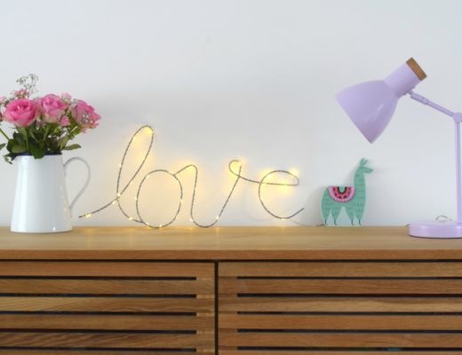Love sign from Cox & Cox - Rainbeaubelle