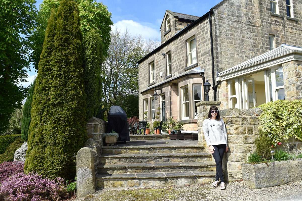 Jules outside the house in Derbyshire